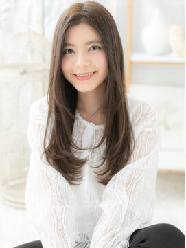 カバーヘア 上尾西口店(COVER HAIR) アシンメトリーワンレン小顔黒髪ストレートa上尾20代30代40代