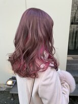 リゼル ユア 渋谷(RISEL YUA)&nbsp;ピンク×ピンクのガーリーセミロング