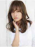 大人かわいい前髪外国人風マロンベージュ20代30代40代吉祥寺