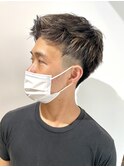 メンズショート×グレージュハイライト