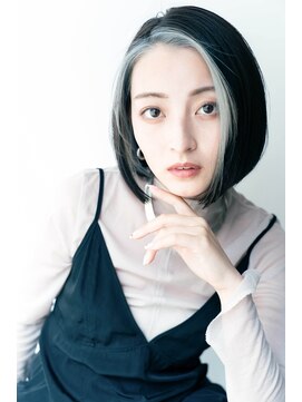 シェル 立川(shell) 大人可愛い黒髪前下がりショートボブ☆フェイスフレーミング◎