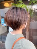 白髪ぼかしハイライトショート