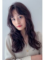 ステラ 南花畑店&nbsp;シアーカラー薄めバング似合わせカットエアリーカール［六町駅］