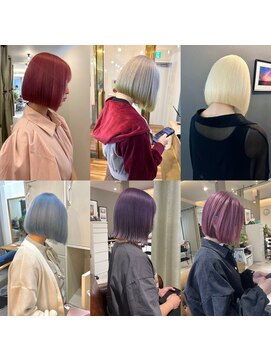 アンス 大阪梅田(ANs.) ブリーチをつかったダブルカラー ハイトーン 似合わせボブカット