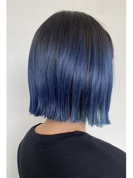 ヘアーデザイナーズサロン エイダ 筑紫野店(hair designers salon A.DA) 切りっぱなしブルー