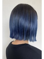 ヘアーデザイナーズサロン エイダ 筑紫野店(hair designers salon A.DA) 切りっぱなしブルー