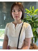 ハイ透明感カラーで作るブラウンベージュ