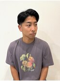 メンズ長めのかきあげバング