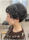 【中目黒】おしゃれかわいい！黒髪ショートのくるくるパーマ☆