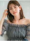 柔らかブラウン×内巻きスタイル