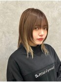★20代30代40代小顔似合わせカットイメチェン前髪こなれミディ