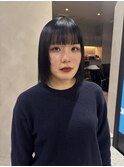 ブラック×レイヤーボブ