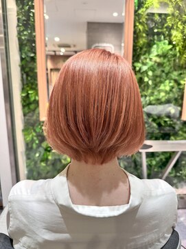 イメージア 町田店(IMAGE A) オレンジカラーつやつやトリートメントブリーチレディショート