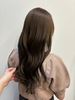 アチーブリス(achieve Liss)&nbsp;オリーブベージュ艶カラーゆるふわウェーブ巻きロングヘア