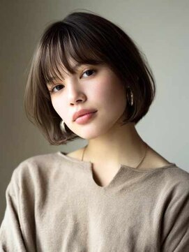 トクテ 吉祥寺(tokute) くびレイヤーエモージュグレージュカラーくびれショート/吉祥寺