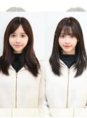 【F】大人かわいいナチュラルヘアくすみベージュカラー