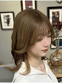 ブリーチ1回◎ くびれレイヤー × ミルクティーベージュ