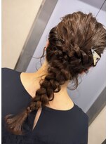 オーブ ヘアー リリー 博多2号店(AUBE HAIR lily) 博多 / 結婚式へアセット / 編み下ろし【前田 悠希】