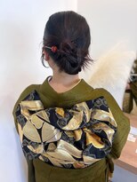 シー(she.) お着物ヘア ツインシニヨン カチモリヘア 結婚式ヘア