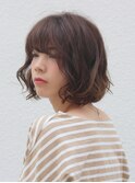  [オージュアサロン/恵比寿]フェミニンカールボブ