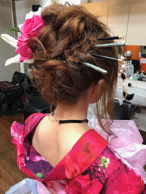 浴衣【花魁風】着付け＋ヘアセット