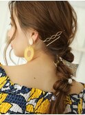#夏のヘアアレンジ#編みおろしアレンジ#エルメなんばマルイ
