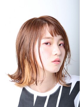 イム ヘアー デザイン(imu hair design) オレンジイヤリングカラー