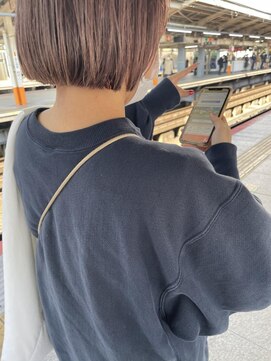 ネオリーブアイム 横浜西口店(Neolive aim) 20代30代40代小顔ショート切りっぱなしボブ横浜