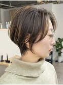 黒髪/グレーベージュ/レイヤーロング/前髪パーマ[西船橋/津田沼]