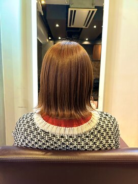 アズーア ヘアーアンドスパ(azure hair&spa) オレンジベージュ/ブリーチ無しダブルカラー/横浜