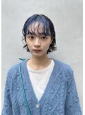 前髪インナーカラー ボブ