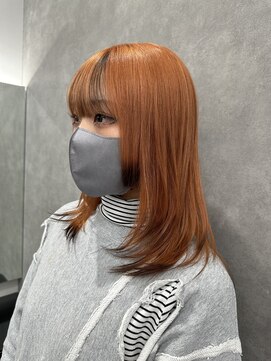 プライズ 成増店(prize) オレンジ×ブラウンエンドカラーダブルカラー成増