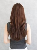 シースルーバング/ウェーブ巻きロング