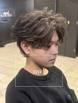アウル 心斎橋(owl)&nbsp;フェザーパーマ×フェザーショート×センターパート×ヘッドスパ
