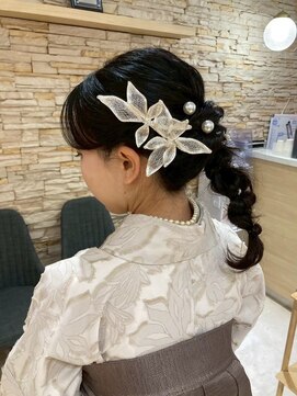 成人式/卒業式セット☆和装/袴/パール/花かんむり/まとめ髪/上品