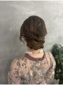 ヘアセット　アップスタイル　結婚式　発表会