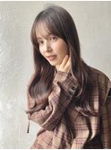 韓国風レイヤー ロングレイヤー マロンブラウン【unica吉祥寺】