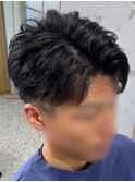 センターパートショートスタイル【宮本郁弥】