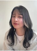暗髪グレージュ/ふんわりレイヤー