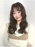 ひし形レイヤーボブハッシュ/顔周り/オリーブベージュ/田町