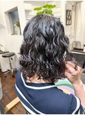 【白石】レディーススパイラルボブパーマウェーブヘア原宿