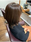 うる艶ブラウンカラー【日暮里駅motena美容室】