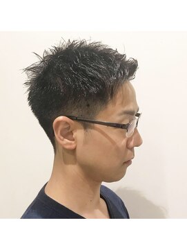 ラ ルーナ アレックス 神戸北町店(la luna alex) メンズの刈り上げショート×アップバング