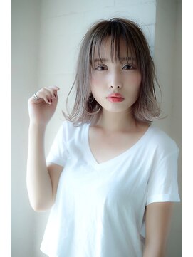 ルーク 立川(LUK) Lien☆スリークボブ×デザインカラー×ホワイトアッシュ 立川