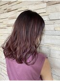 大人美人ウェーブヘアグラデーションうる艶髪ペールピンク