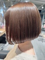 リーオオサカ(Lee Osaka)&nbsp;【Lee大阪店】ワンレン前下がりボブ×ココアブラウン/新出奈津樹