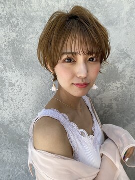 ネイロ 錦糸町(NeiRo) ボブカーキグレージュマッシュショート大人かわいい