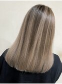 コントラストバレイヤージュ シルバージュ