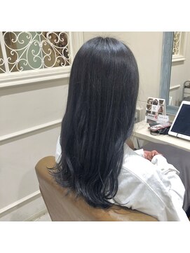 フレーム へアアンドトリートメント 天王寺北口店(FRAME) [FRAME 天王寺北口店] 艶カラー透け感ブルーブラック