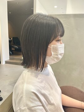 キュエム(Cuem) 【Cuem菅原】外ハネフレンチぷつっと黒髪ヘルシーボブ
